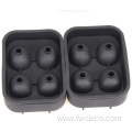 4 hole square silicone skull ice ball mold